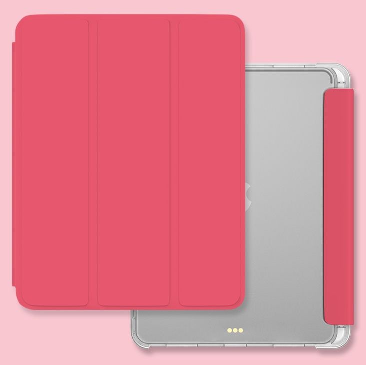 タブレットケース タブレットケース 三つ折り透明ペン収納タブレット保護ケース