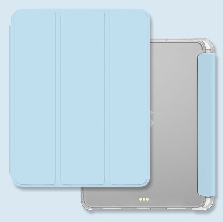 タブレットケース タブレットケース 三つ折り透明ペン収納タブレット保護ケース