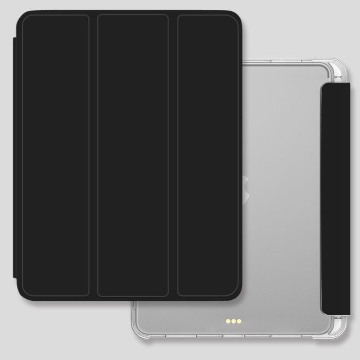 タブレットケース タブレットケース 三つ折り透明ペン収納タブレット保護ケース
