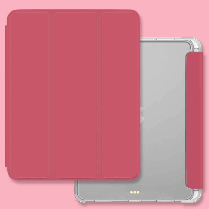タブレットケース タブレットケース 三つ折り透明ペン収納タブレット保護ケース