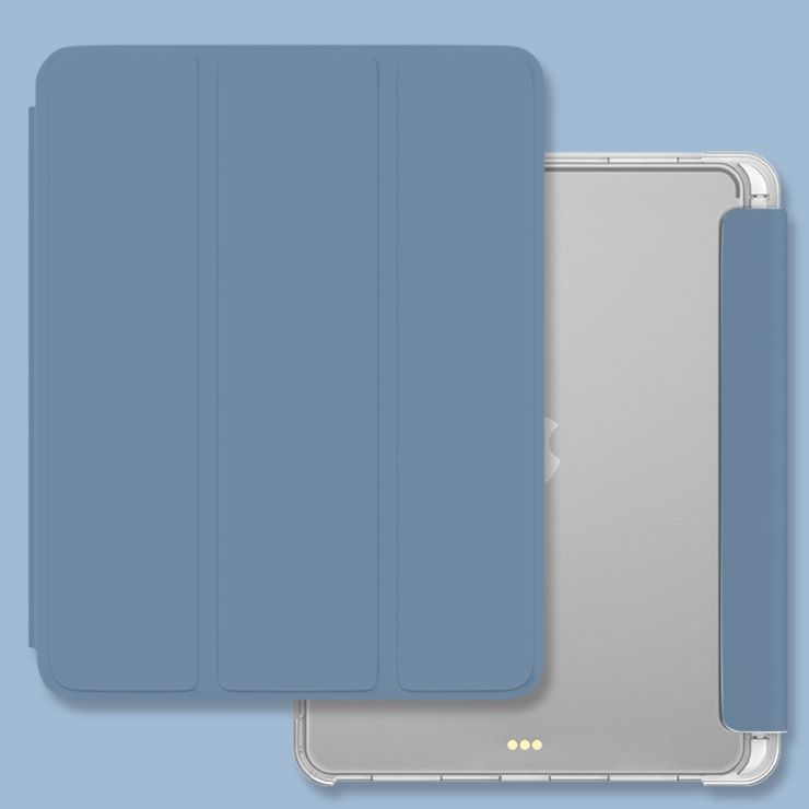 タブレットケース タブレットケース 三つ折り透明ペン収納タブレット保護ケース