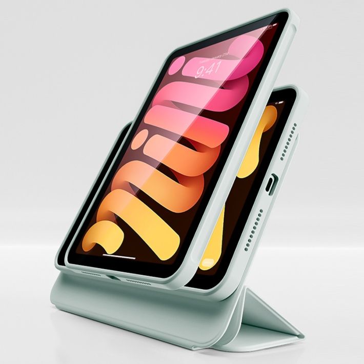 タブレットケース タブレットケース 磁石吸着式三つ折り保護ケース