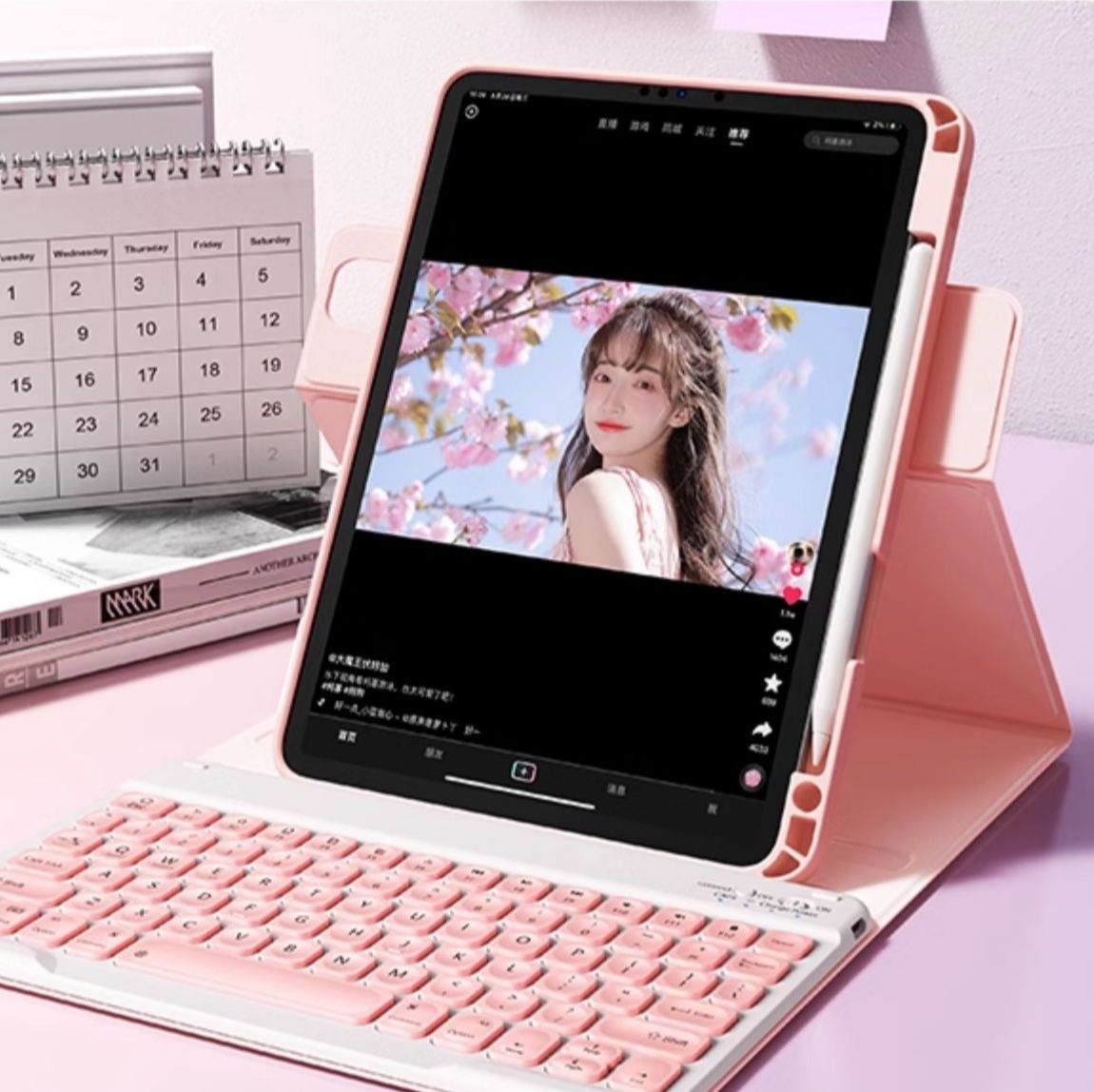 タブレットケース タブレットケース 磁石分離式 横置き対応 タブレットスタンド