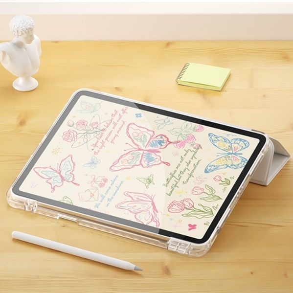 タブレットケース タブレットケース 蝶と花の優美な折りたたみ保護カバー