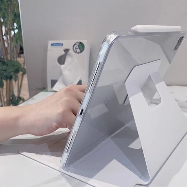 タブレットケース タブレットケース 透明折り畳みスタンド付きタブレット保護ケース
