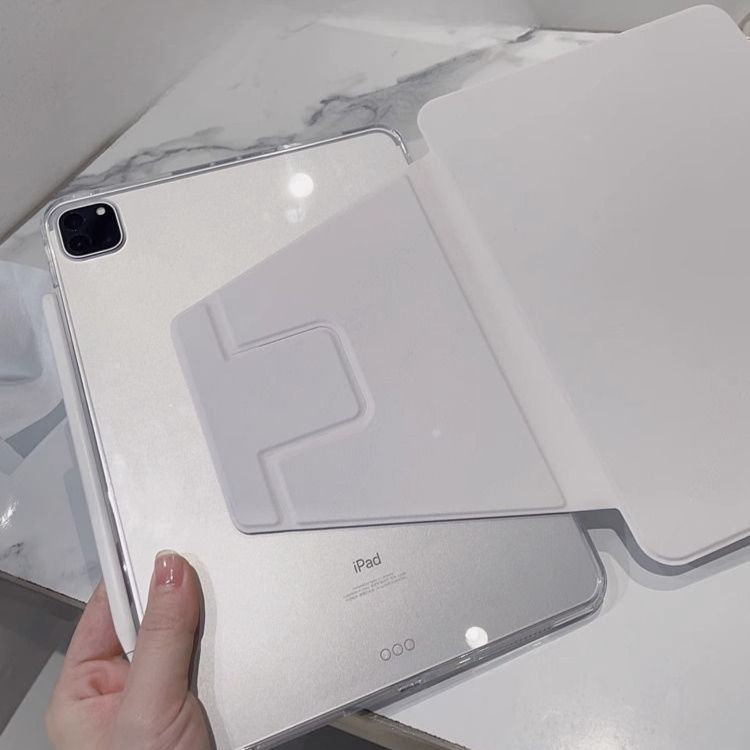 タブレットケース タブレットケース 透明折り畳みスタンド付きタブレット保護ケース