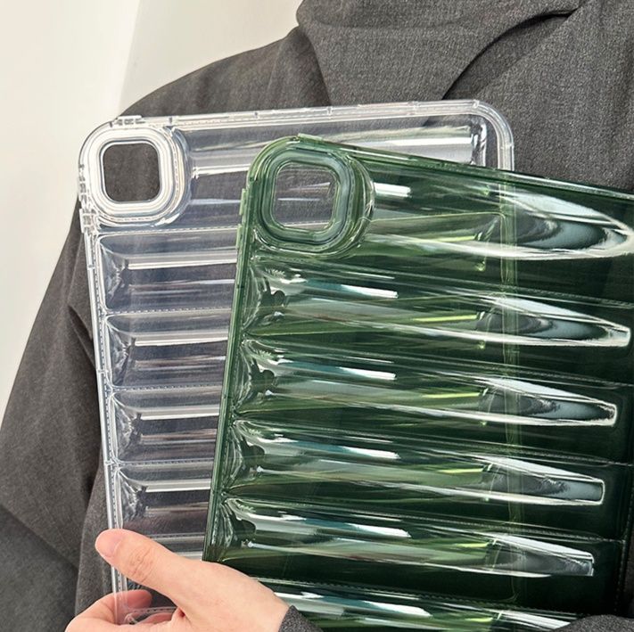 タブレットケース タブレットケース 立体波型 透明クリアケース