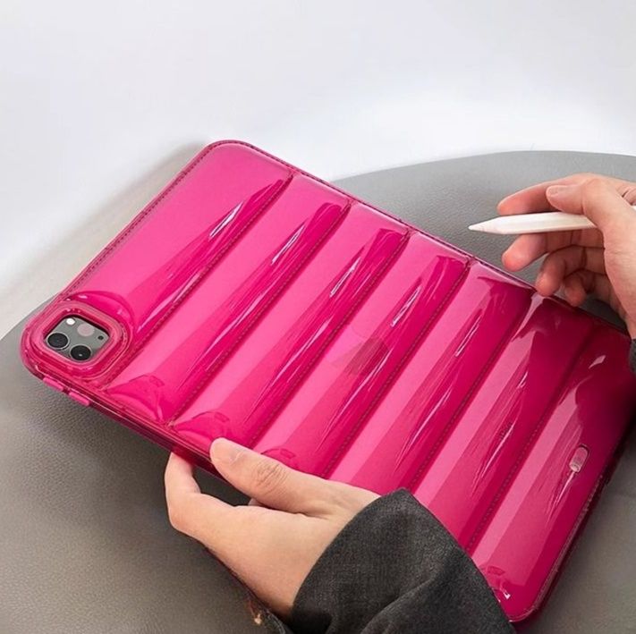 タブレットケース タブレットケース 立体波型 透明クリアケース