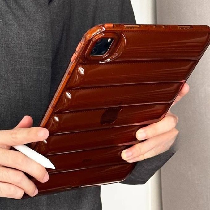 タブレットケース タブレットケース 立体波型 透明クリアケース