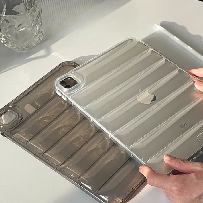 タブレットケース タブレットケース 立体波型 透明クリアケース