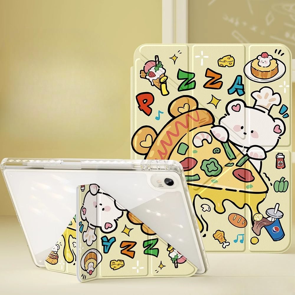 タブレットケース タブレットケース 三段階調整可能 透明保護ケース