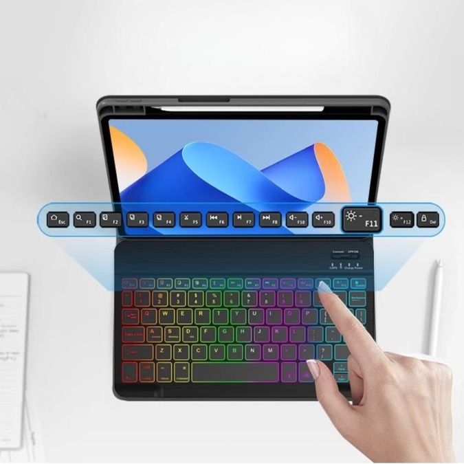 タブレットケース タブレットケース 磁気吸着式キーボード付き多機能保護カバー
