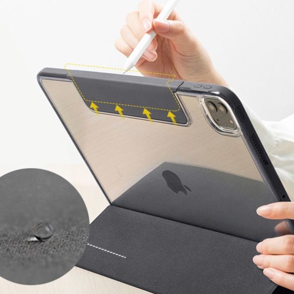 タブレットケース タブレットケース 隠し収納付き筆ホルダー多機能保護カバー