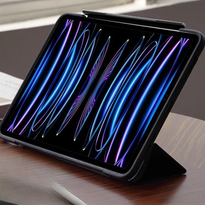 タブレットケース タブレットケース 隠し収納付き筆ホルダー多機能保護カバー