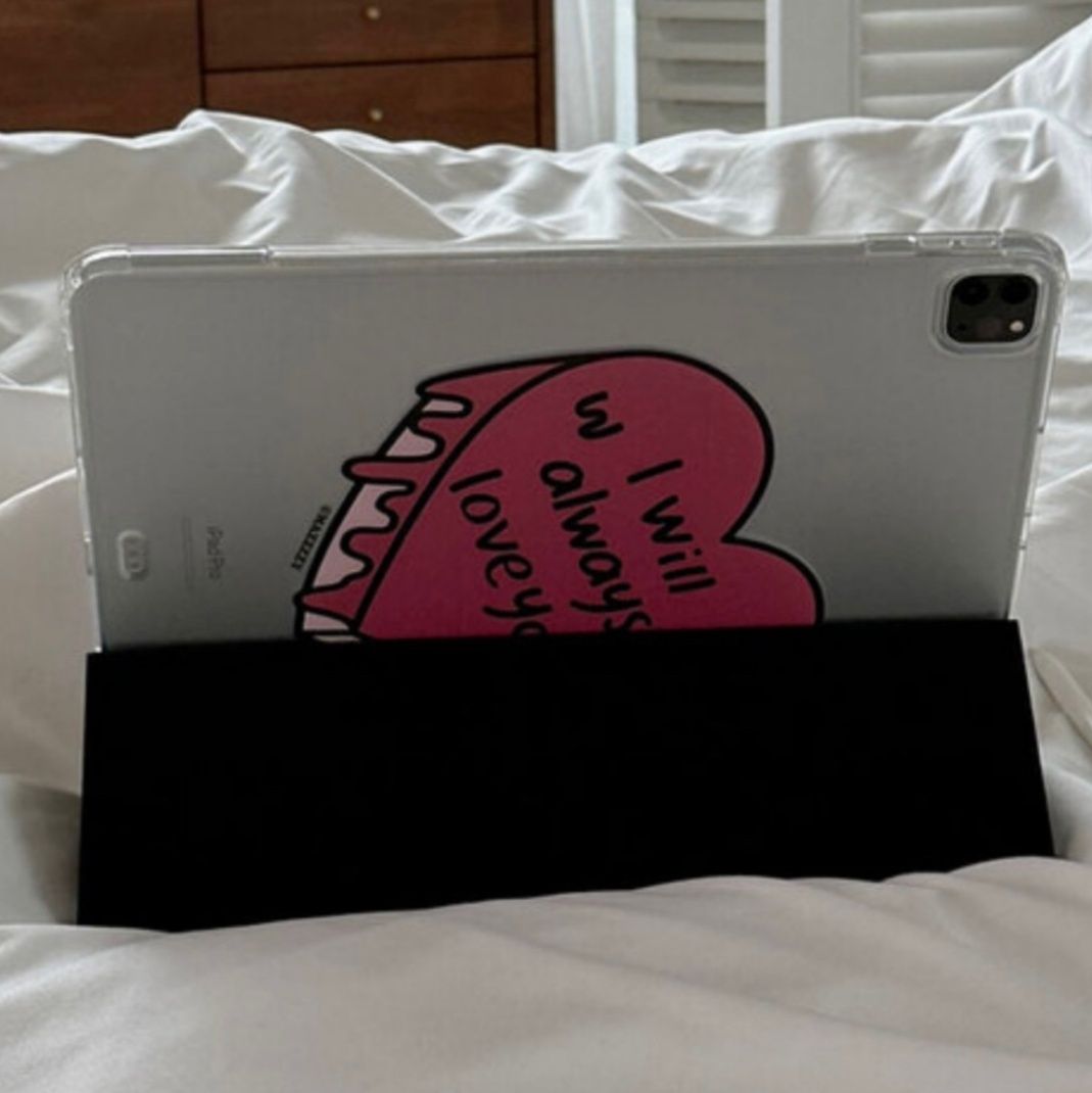 タブレットケース タブレットケース 溶けるハート透明保護ケース
