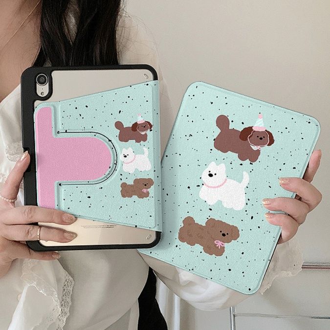 タブレットケース タブレットケース かわいい動物イラスト折りたたみ保護カバー