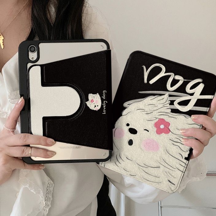 タブレットケース タブレットケース かわいい動物イラスト折りたたみ保護カバー