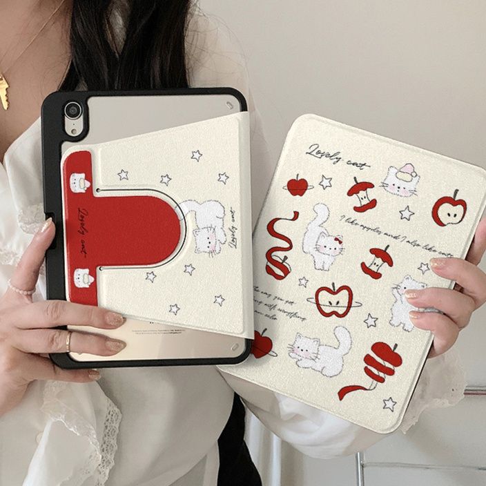 タブレットケース タブレットケース かわいい動物イラスト折りたたみ保護カバー