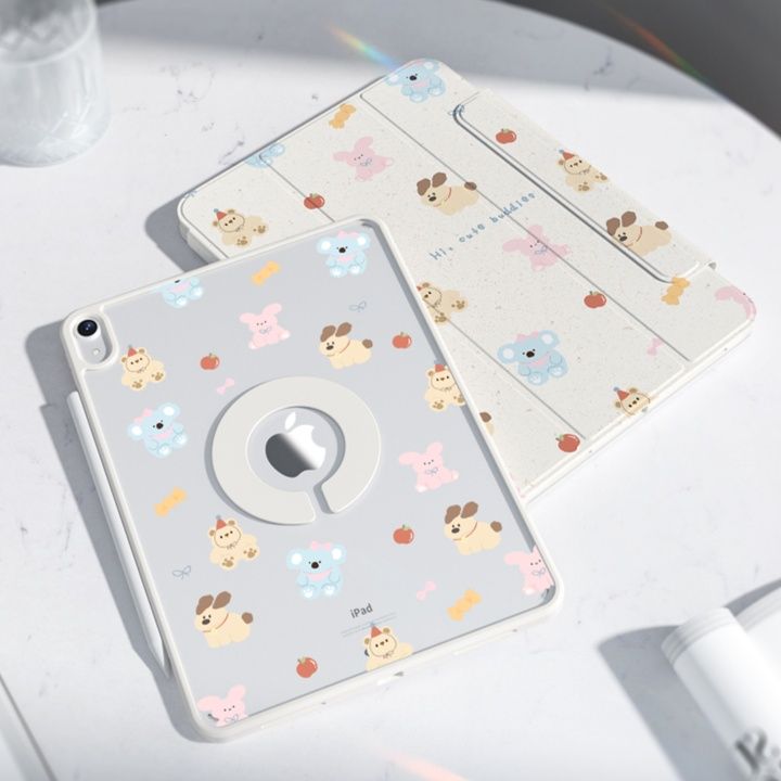 タブレットケース タブレットケース まるごとパン屋さん柄 折りたたみ式保護カバー