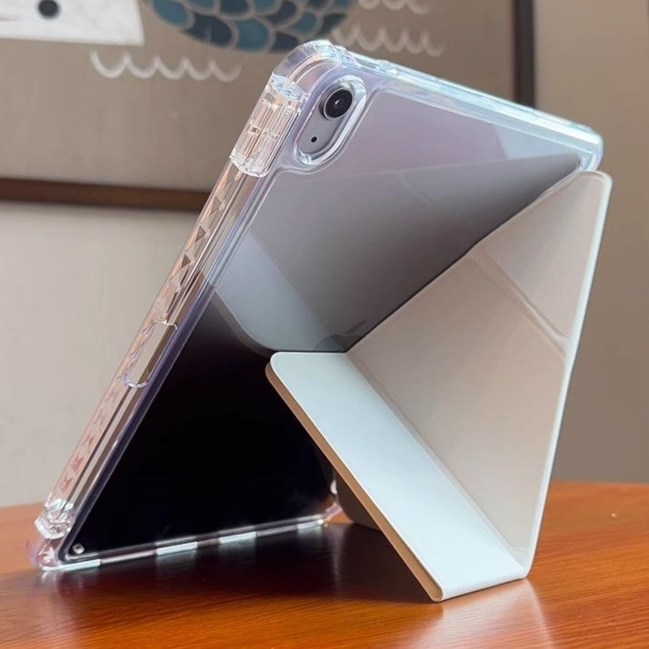 タブレットケース タブレットケース 透明折り紙スタンド保護カバー