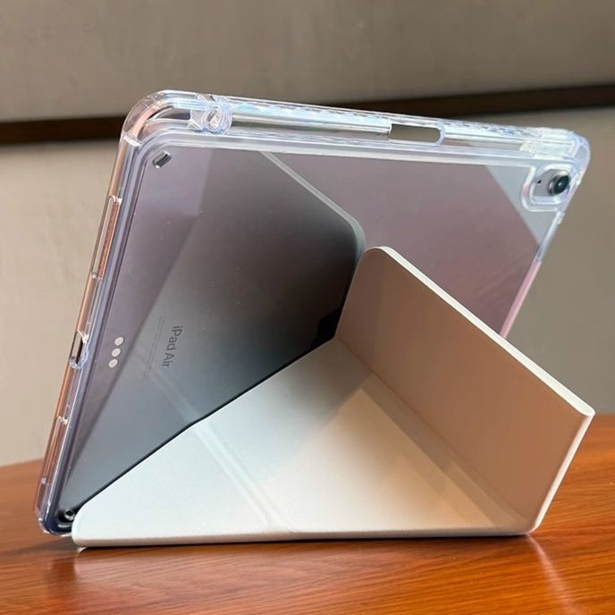タブレットケース タブレットケース 透明折り紙スタンド保護カバー