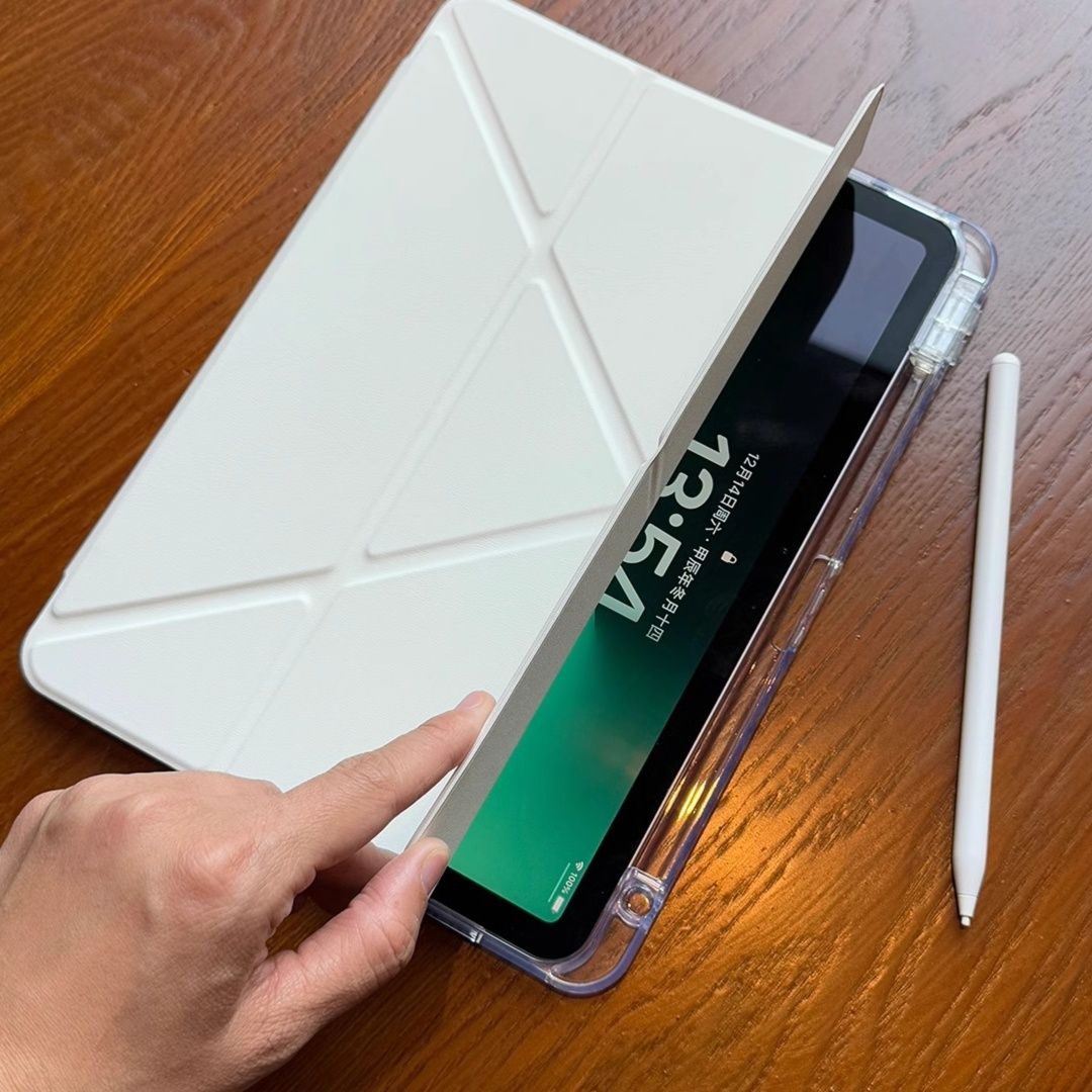 タブレットケース タブレットケース 透明折り紙スタンド保護カバー