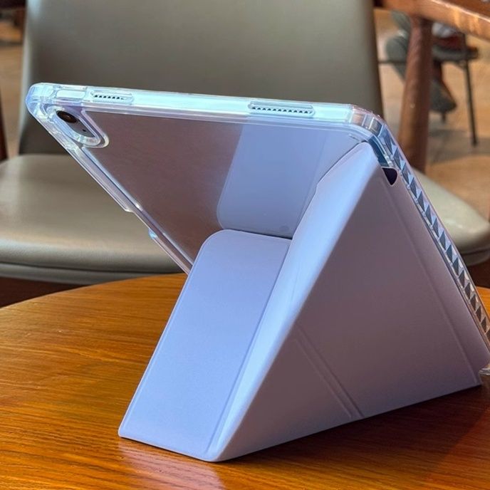 タブレットケース タブレットケース 透明折り紙スタンド保護カバー