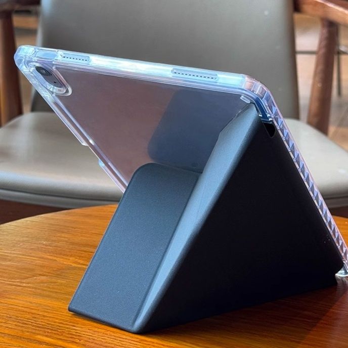 タブレットケース タブレットケース 透明折り紙スタンド保護カバー