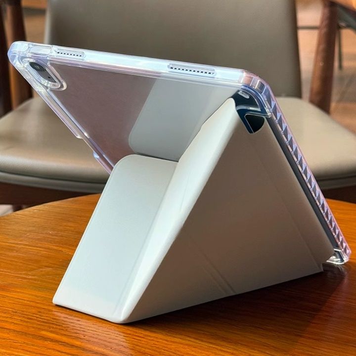 タブレットケース タブレットケース 透明折り紙スタンド保護カバー