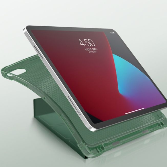 タブレットケース タブレットケース 柔軟シリコン全包み折り畳み式保護ケース