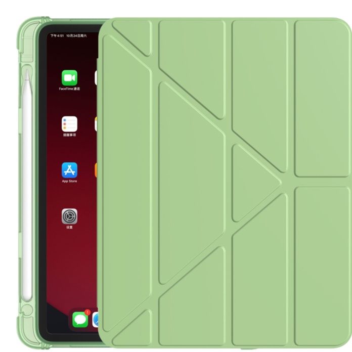 タブレットケース タブレットケース 柔軟シリコン全包み折り畳み式保護ケース