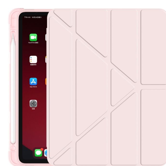 タブレットケース タブレットケース 柔軟シリコン全包み折り畳み式保護ケース