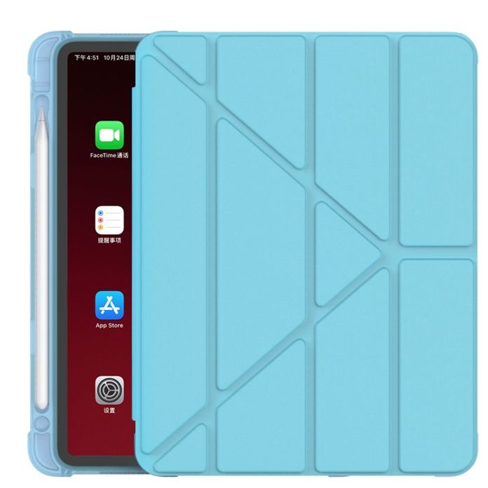 タブレットケース タブレットケース 柔軟シリコン全包み折り畳み式保護ケース