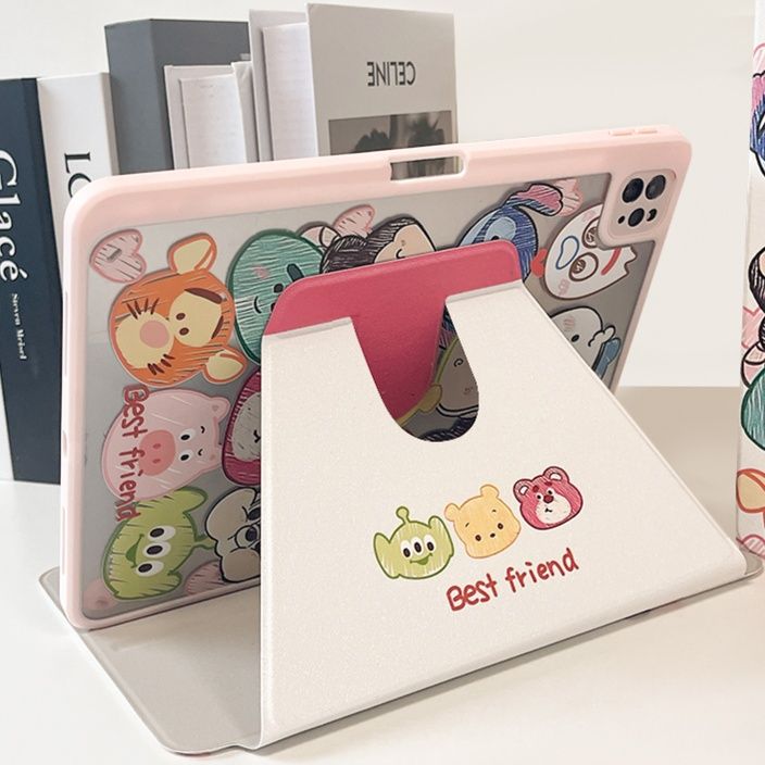 タブレットケース タブレットケース かわいい動物たち集合スタンド式保護カバー
