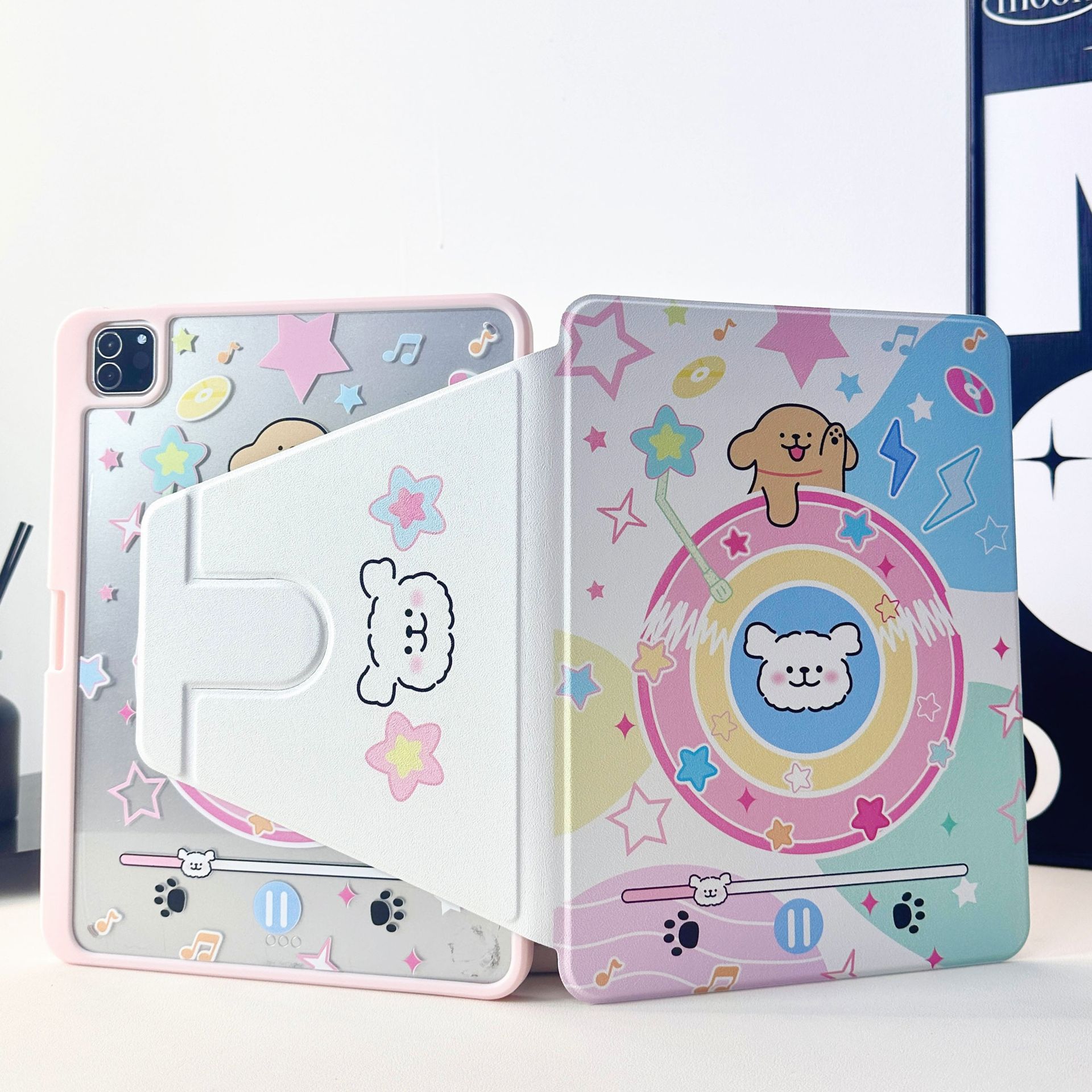 タブレットケース タブレットケース かわいい動物たち集合スタンド式保護カバー