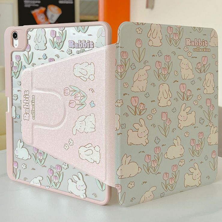 タブレットケース タブレットケース かわいい動物たち集合スタンド式保護カバー