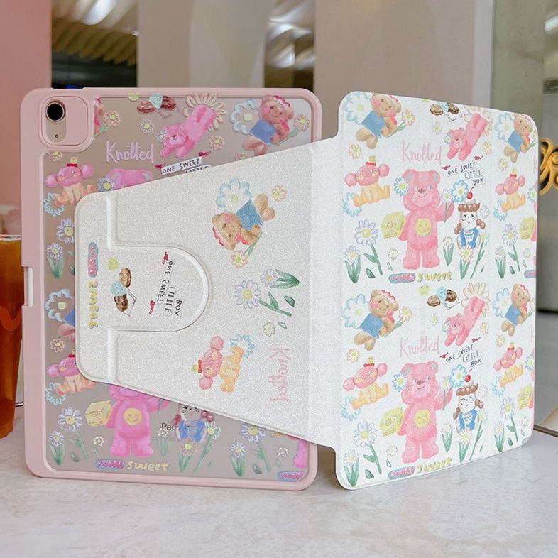 タブレットケース タブレットケース かわいい動物たち集合スタンド式保護カバー