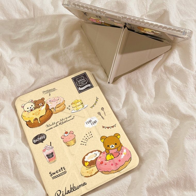 タブレットケース タブレットケース 猫柄ハートデザイン保護カバー