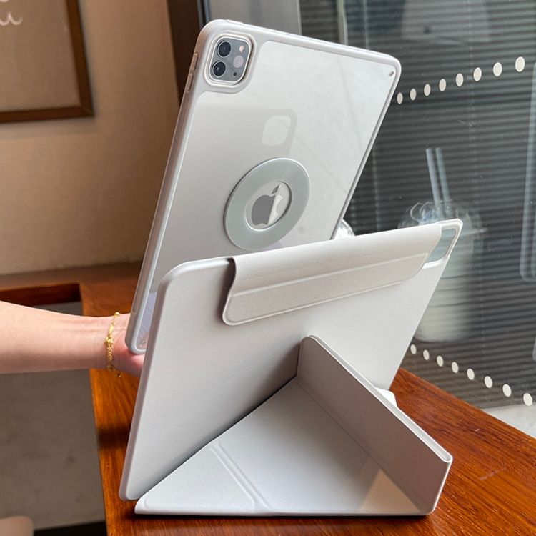 タブレットケース タブレットケース 透明スタンド機能付き折りたたみケース