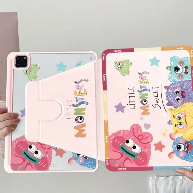 タブレットケース タブレットケース うさぎと花柄のスタンド機能付き保護カバー