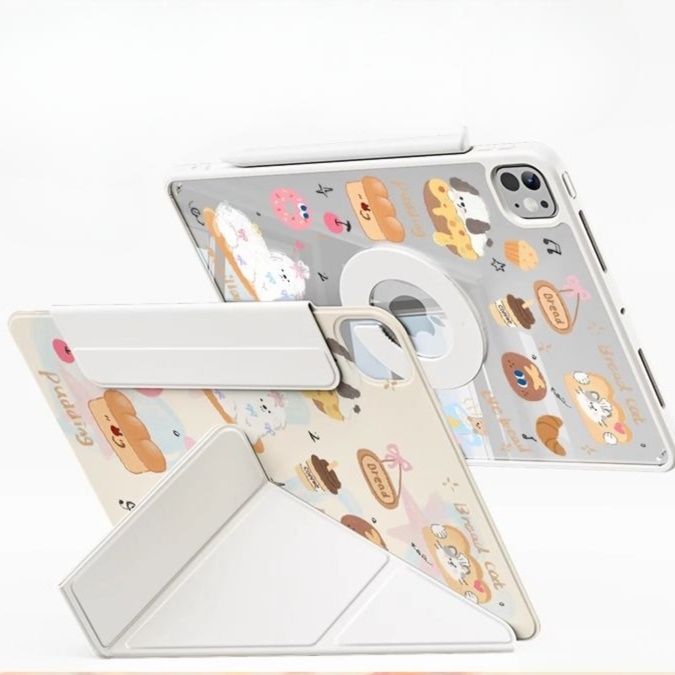 タブレットケース タブレットケース かわいい動物たちのパン屋さん保護ケース