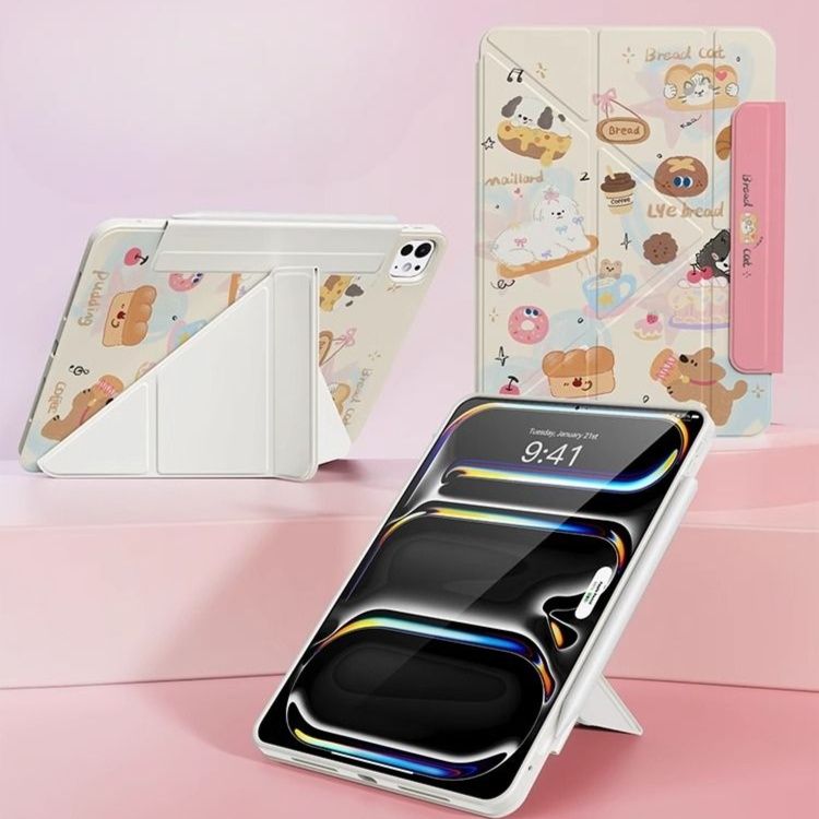 タブレットケース タブレットケース かわいい動物たちのパン屋さん保護ケース