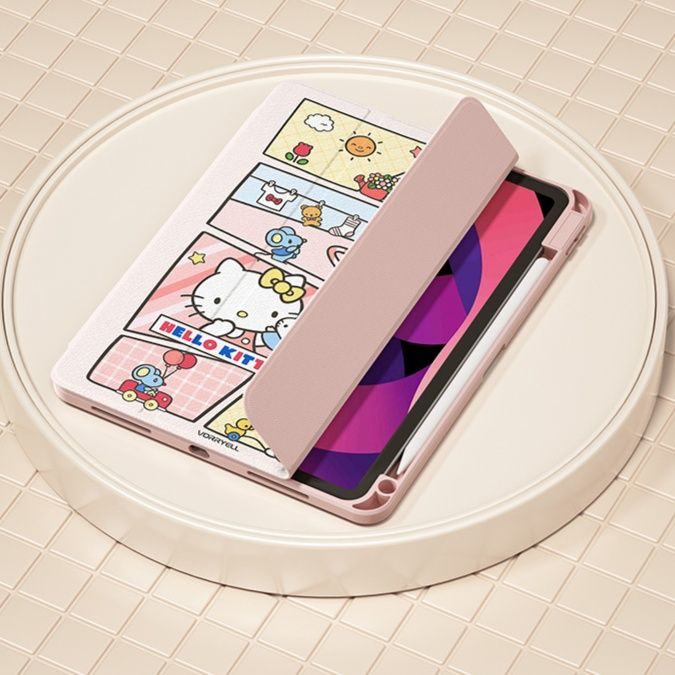 タブレットケース タブレットケース 多機能回転式漫画柄保護ケース