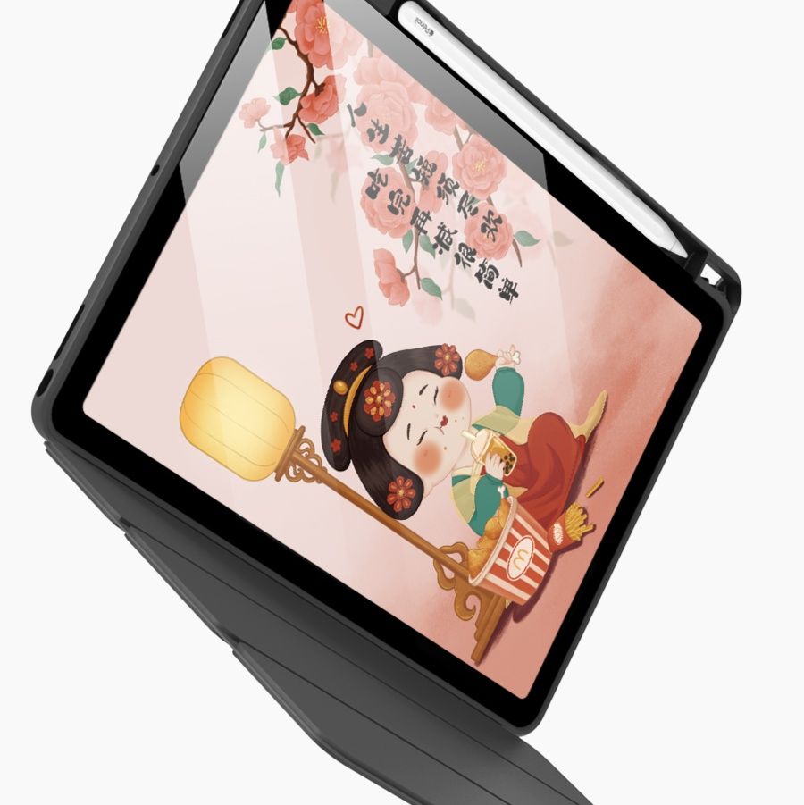 タブレットケース タブレットケース 縁起みかん柄 福招き保護カバー