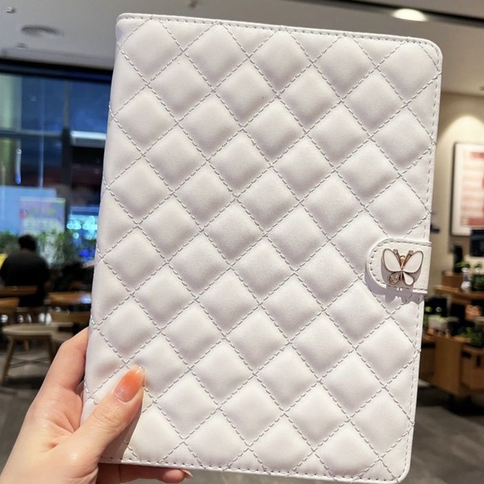 iPad/iPad Air/iPad PRo/mini タブレットケース 蝶モチーフ キルティング 手帳型ケース