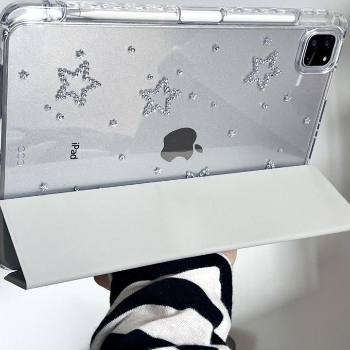 タブレットケース 星空きらめき透明保護カバー