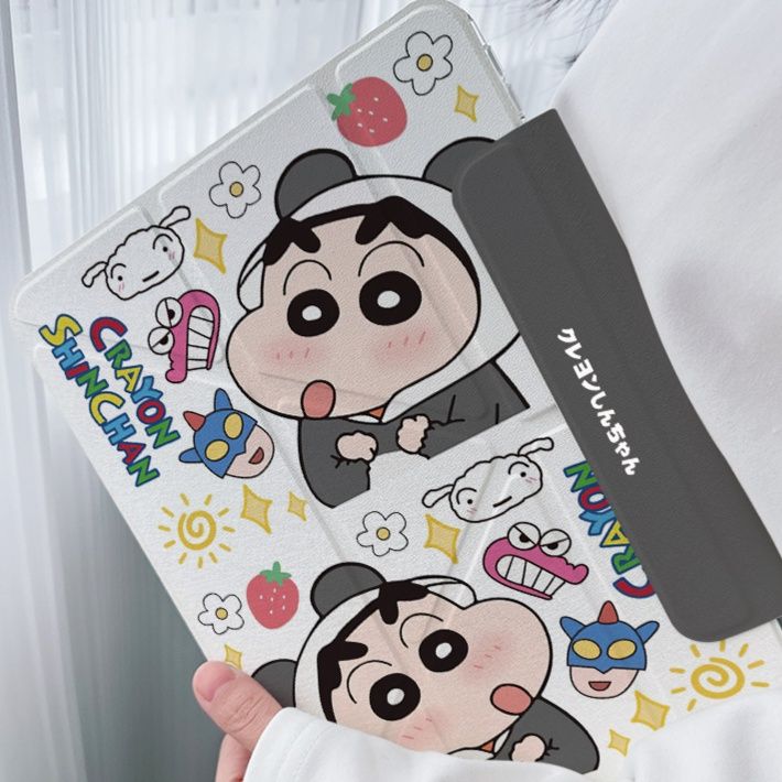 タブレットケース かわいい漫画キャラクター筆収納機能付きケース