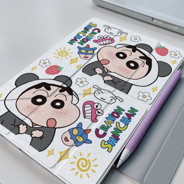 タブレットケース かわいい漫画キャラクター筆収納機能付きケース