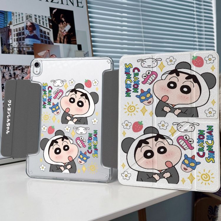 タブレットケース かわいい漫画キャラクター筆収納機能付きケース