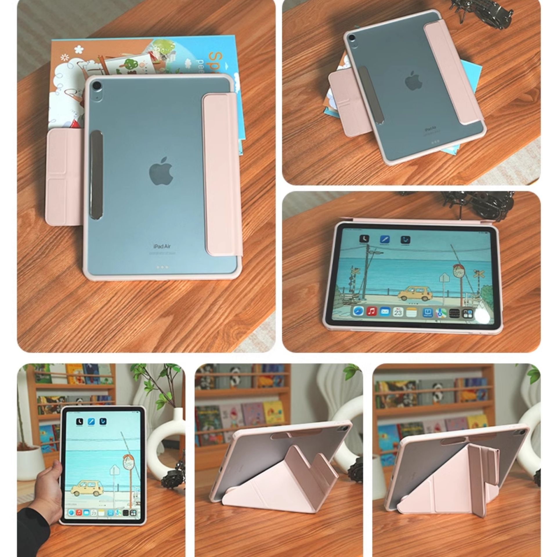 タブレットケース 磁石吸着式折りたたみ保護カバー